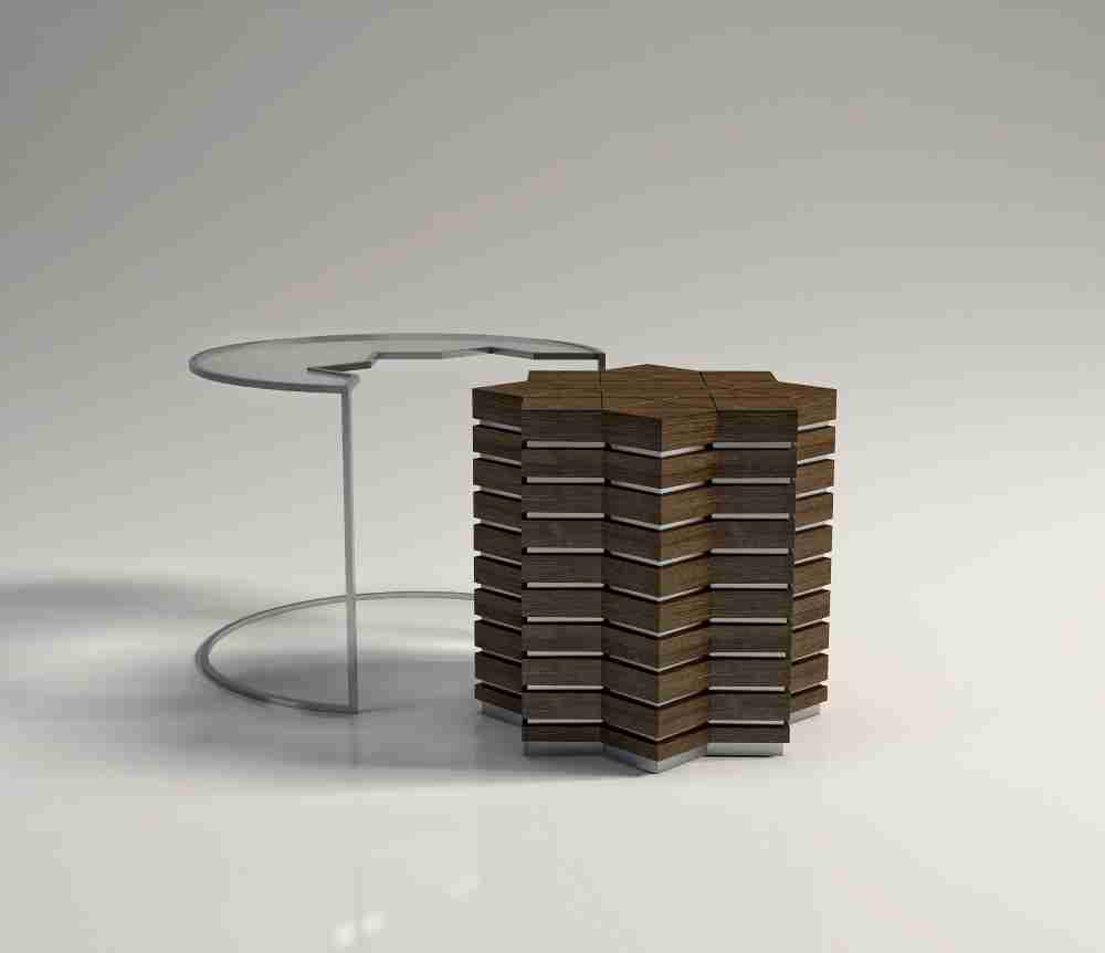 TOGETHER, FOREVER, TWO SIDE TABLES